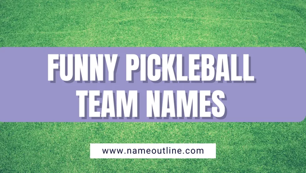 Funny Pickleball Team Names