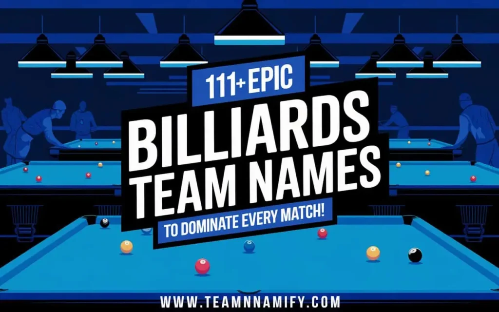 Billiards Team Names