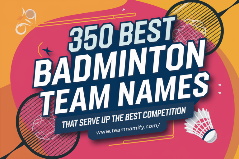 badminton team names