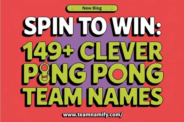 ping pong team names