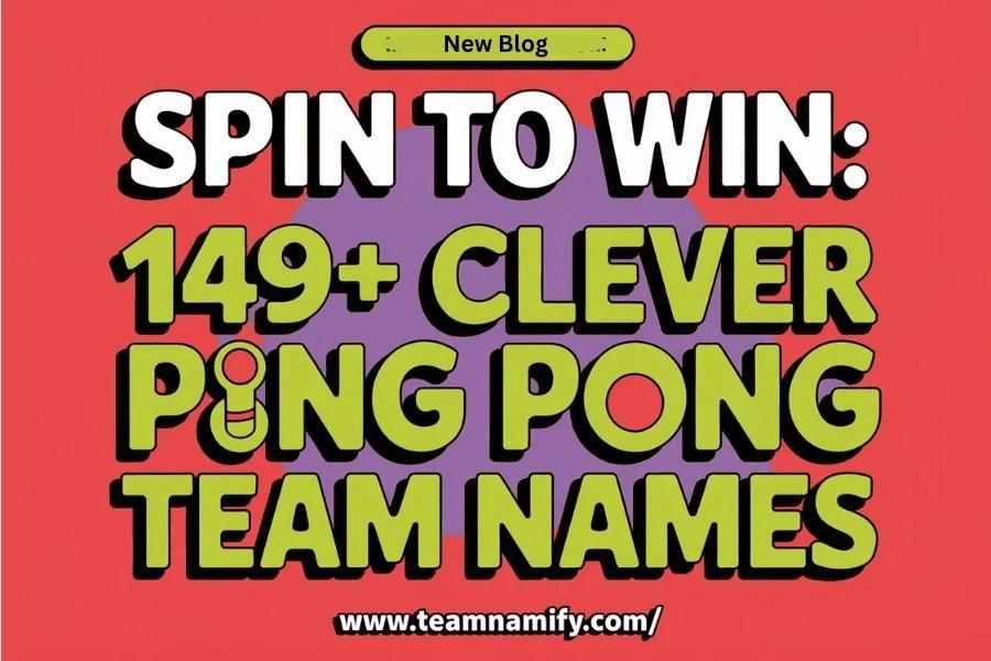 ping pong team names