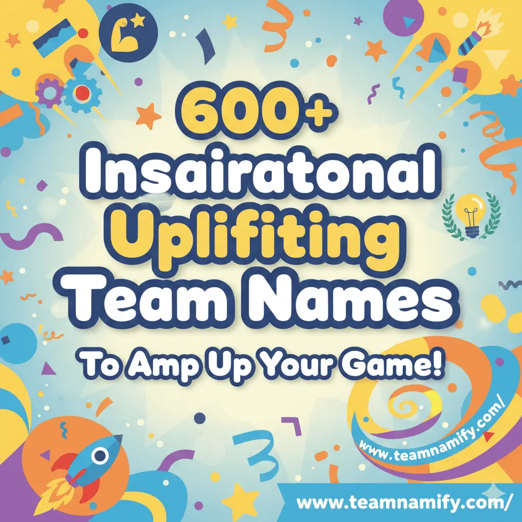 600+ Inspirational Uplifting Team Names To Amp up Your Game 15 Uplifting team names